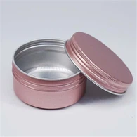 80ml Rose Golden φιλικό προς το περιβάλλον, στρογγυλό μικρό κουτί από αλουμίνιο